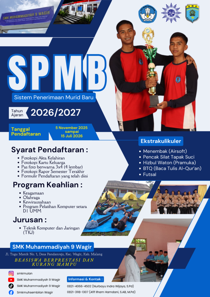SPMB SMK Muhammadiyah 9 Wagir